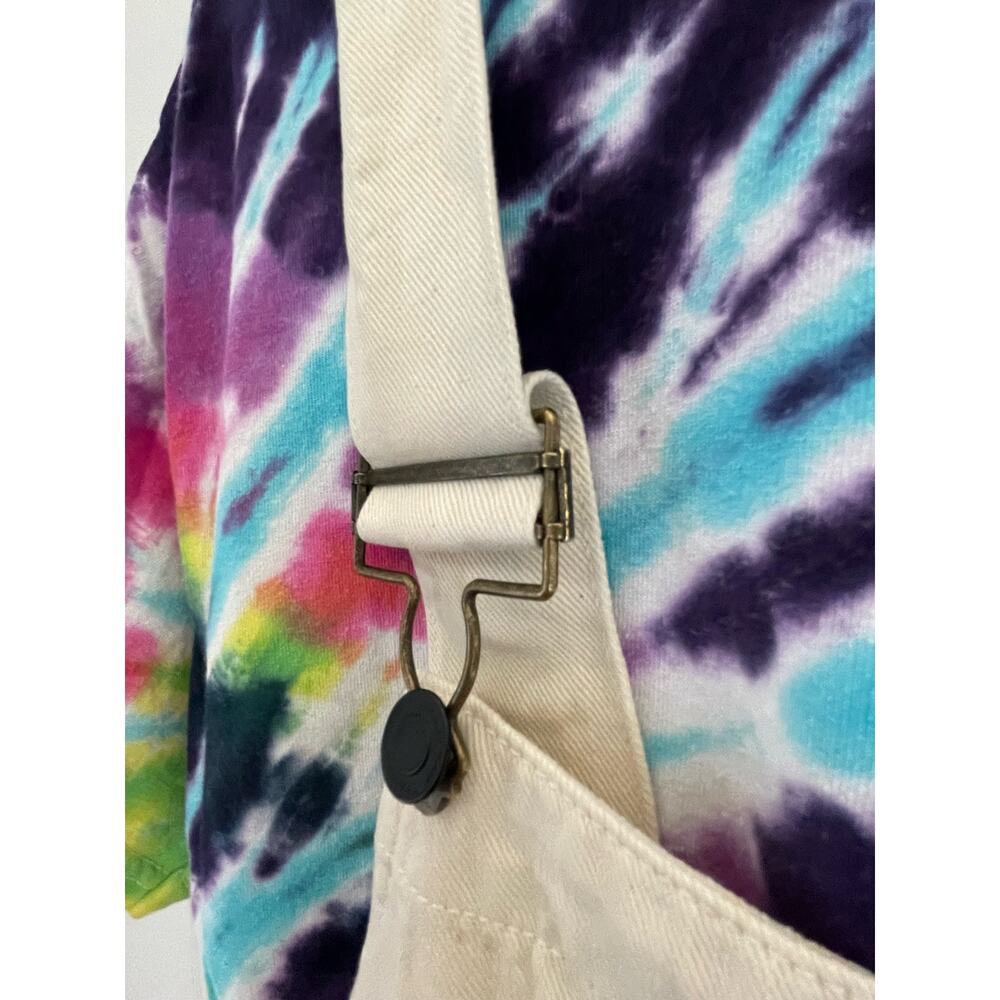 Sandrine Rose Reworked Cream Denim Overalls size Small - Picture 7 of 13